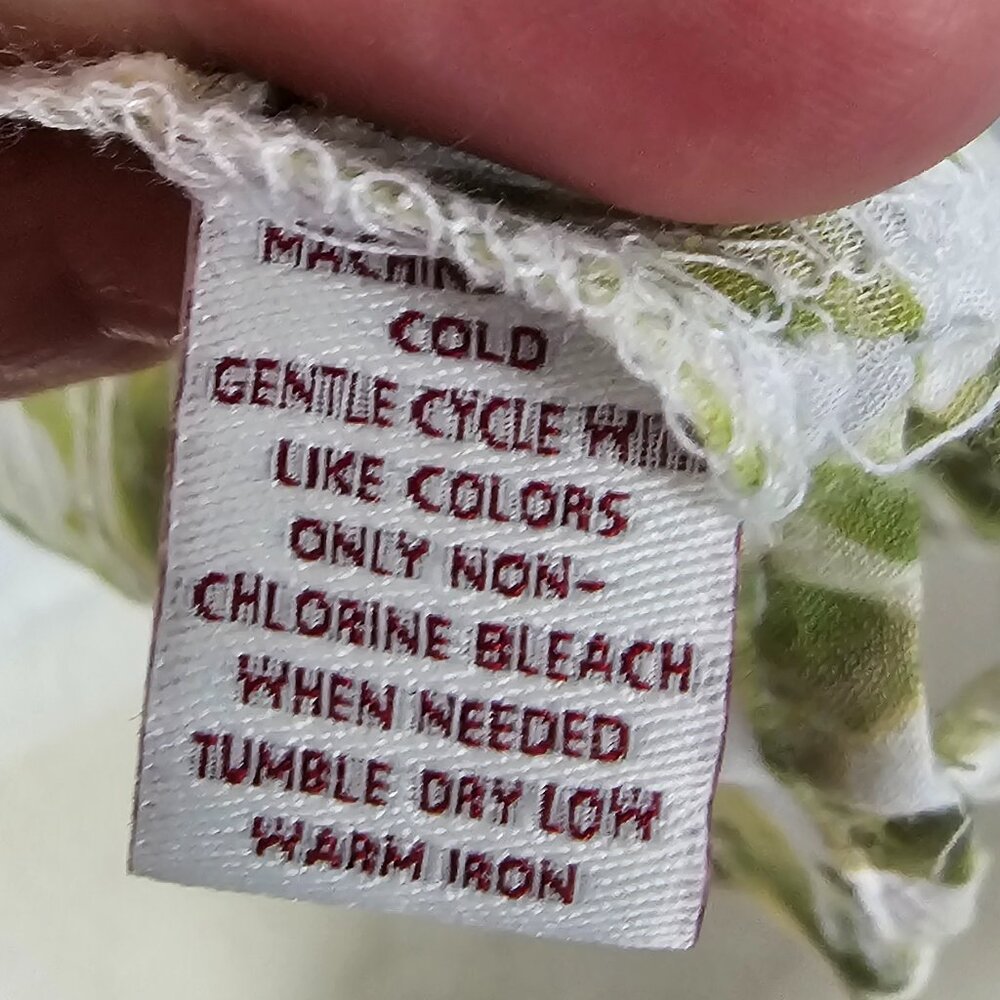 JM Collection Blouse Tank Combo Green Floral Boho Cottage Casual 16 NWT - Picture 8 of 10